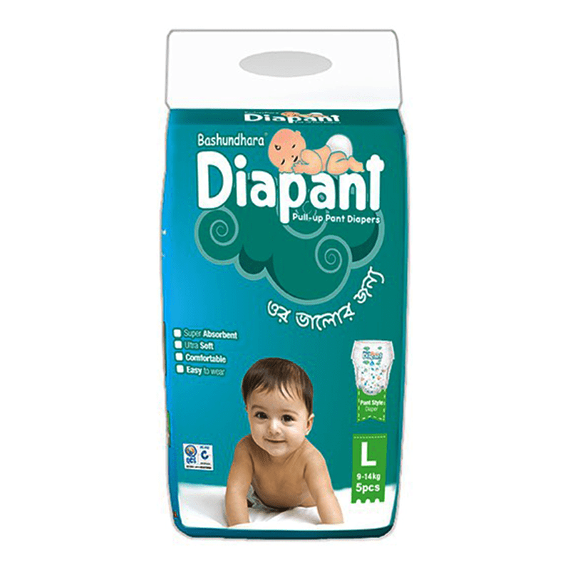 Bashundhara Diapant Mini Series L Bashundhara Diapant - L (9-14 kg) 05 pcs - Image 1