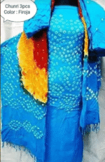 চুন্দ্রি বাটিক থ্রি পিস (সুতি)