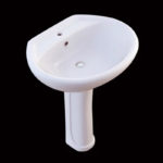 MARGO Wash Basin (55cm) with Pedestal (ROSA)