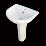 Marina 60 cm Wash Basin with Full Pedestal (ROSA)