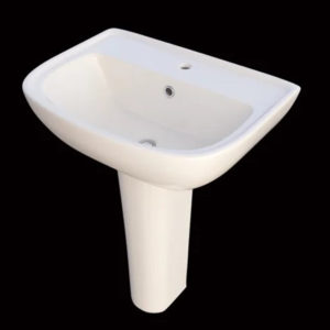 FIONA 55cm wash basin with full pedestal (ROSA)