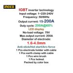 200A MMA Inverter Welding Machine INGCO - Image 2