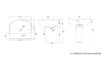 ARINA Wall Hung Basin (Small Size) - Image 5